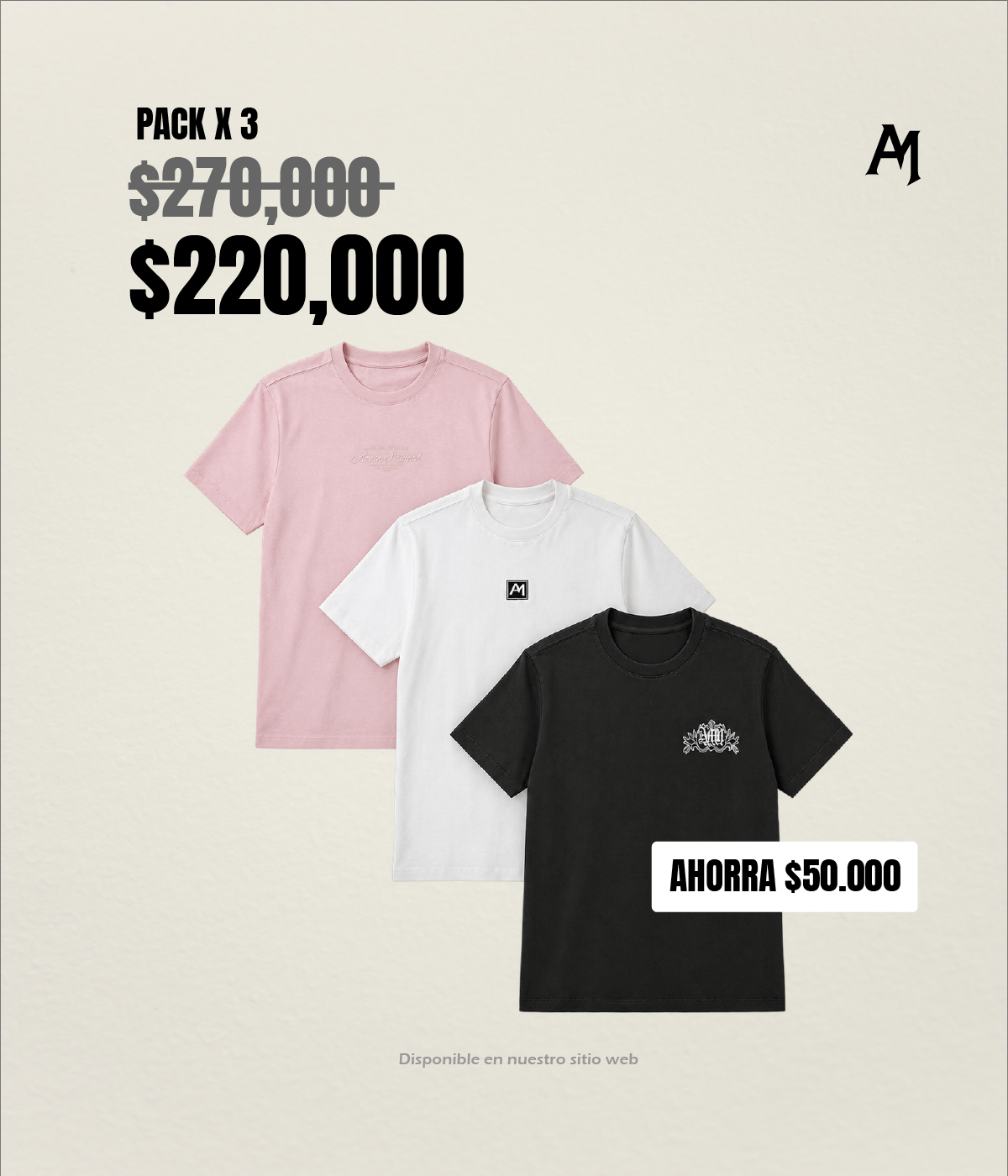 Pack x3 Camisetas AMEN | Oferta Especial